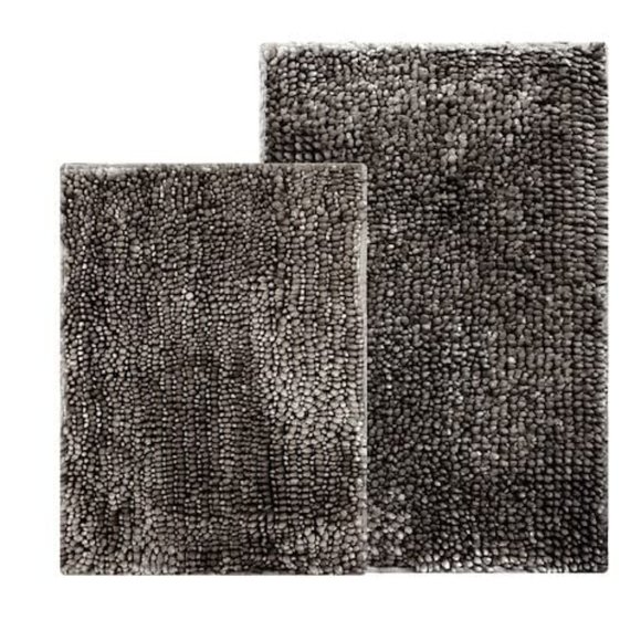 CATALINA HOME Costa Rica Soft Chenille Luxurious 2PC. Set (DK Grey) - Picture 2 of 6